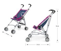 MILLY MALLY Julia Prestige Navy otroški voziček za lutke