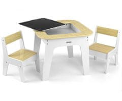 MILLY MALLY Milly Mally Olaf Blocks garnitura pohištva – mizica in dva stola, bela