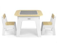 MILLY MALLY Milly Mally Olaf Blocks garnitura pohištva – mizica in dva stola, bela