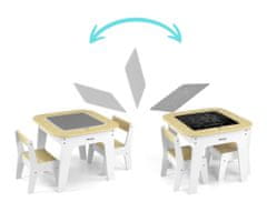 MILLY MALLY Milly Mally Olaf Blocks garnitura pohištva – mizica in dva stola, bela