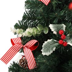 sarcia.eu MAJHNO umetno božično drevo, rdeče z brinjem v loncu, OKRAŠENO 60 cm