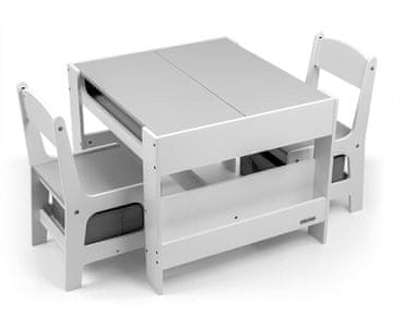 MILLY MALLY Pohištvena garnitura Milly Mally – bela miza Sven Plus in dva stola