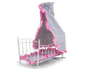 MILLY MALLY Milly Mally Lily Doll's Crib-Cradle z baldahinom Prestige Pink