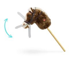 MILLY MALLY Milly Mally Hobby Horse na palici, temno rjava