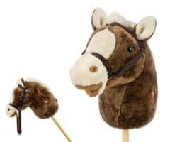 MILLY MALLY Milly Mally Hobby Horse na palici, temno rjava