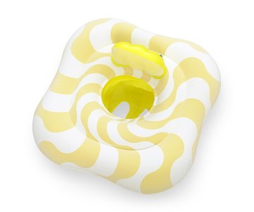 Bestway Bestway 32298 Swim Safer Comfort Plush kvadratni sedež za plavanje, rumene valove, 76 cm x 76 cm