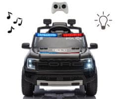 MILLY MALLY Milly Mally Ford Ranger Police črno vozilo na baterijski pogon