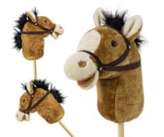 MILLY MALLY Milly Mally Hobby Horse na palici, svetlo rjava