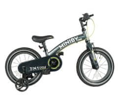 Qplay Otroško kolo Qplay - Miniby 14-palčno kolo za ravnotežje, sivo