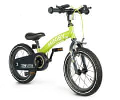 Qplay Otroško kolo Qplay - Miniby 14-palčno kolo za ravnotežje, zelena barva