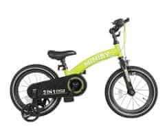 Qplay Otroško kolo Qplay - Miniby 14-palčno kolo za ravnotežje, zelena barva