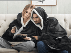 CoZy CoZy Pulover in odeja z rokavi v enem - Črna