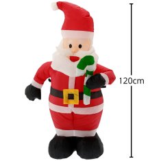 sarcia.eu NAPIHLJIV Božiček, LED lučke, napihljiv, vrtna dekoracija, VELIK 120 cm