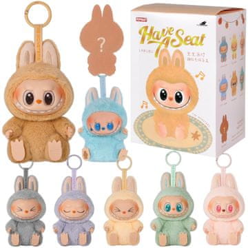 sarcia.eu Figurica Labubu Have A Seat, obesek za ključe, plišasta maskota za nahrbtnik, skrivnostna škatla