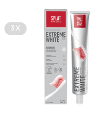 Splat Extreme White zobna pasta 3 x 75 ml – Intenzivna belilna zobna pasta za varno in učinkovito beljenje zob