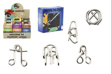 Teddies Kovinske sestavljanke mešanica vrst v škatli 5x5cm