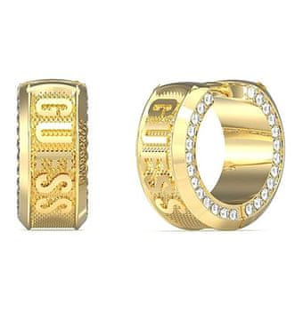 Guess Brezčasni pozlačeni prstani s kristali za moške Levji kralj JUME05013JWYGT/U