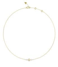 Guess Elegantna pozlačena ogrlica z drobnimi biseri JUBN05519JWYGT/U