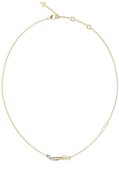 Guess Elegantna ogrlica s cirkoni Twist JUBN05066JWYGRHT/U