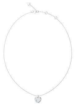 Guess Očarljiva ogrlica s srcem LOVE JUBN05463JWRHT/U