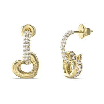 Guess Romantični viseči uhani Srčki LOVE JUBE05465JWYGT/U