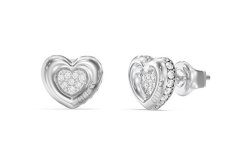 Guess Uhani v obliki srca s kristali LOVE JUBE05466JWRHT/U