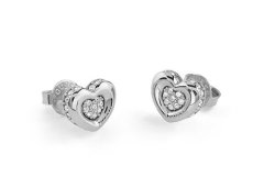Guess Uhani v obliki srca s kristali LOVE JUBE05466JWRHT/U