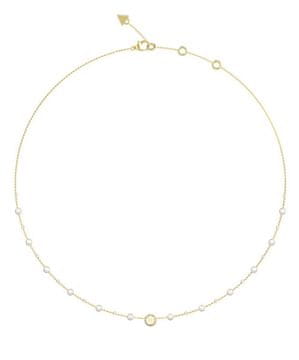 Guess Očarljiva drobna biserna ogrlica JUBN05515JWYGT/U