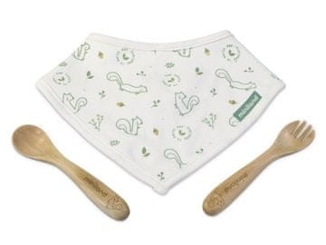 Miniland Baby ECO-friendly Set ekoloških priborov z bibico, Veverička