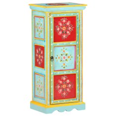 Vidaxl Ročno barvana visoka omarica 40x30x90 cm trden mangov les