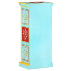 Vidaxl Ročno barvana visoka omarica 40x30x90 cm trden mangov les