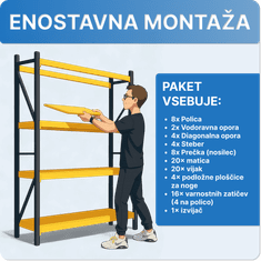 Polični regal, 105 cm