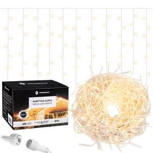 Springos novoletna zavesa 500 LED 3000K 8 funkcij 20+2,5m