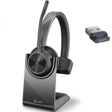 Poly Brezžične slušalke Plantronics Voyager 4310-M UC Bluetooth USB A in polnilna postaja (77Y93AA) MS teams