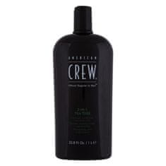 American Crew 3-IN-1 Tea Tree 1000 ml šampon, balzam in gel za prhanje v enem za moške