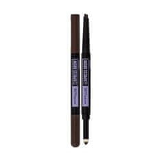 Maybelline Express Brow Satin Duo svinčnik za obrvi 2v1 0.71 g Odtenek dark brown