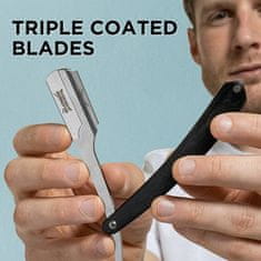 Wilkinson Sword Brivnik za rezanje grla + nadomestna rezila za britvico Double Edge Blades 5 kosov