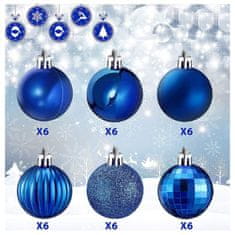 Flamenco Mystique Set božičnih okraskov 36 kosov roza zlata premera 5,5 cm BSN08WZ4