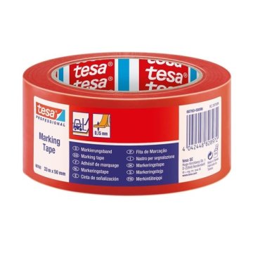 Tesa Označevalni trak, 50 mm x 33 m, rdeč