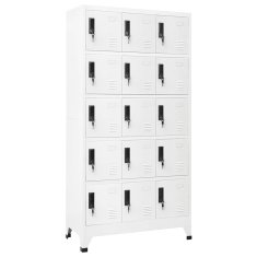 Vidaxl Omara s ključavnico bela 90x40x180 cm jeklo