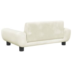 Vidaxl Otroški kavč krem 70x45x33 cm žamet