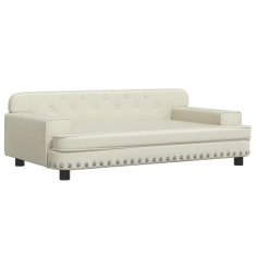 Vidaxl Otroški kavč krem 90x53x30 cm umetno usnje