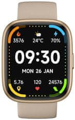 MaxCom Ecowatch 6 pametna ura, zlata