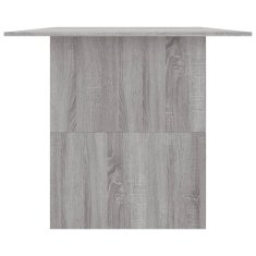 Vidaxl Jedilna miza siva sonoma 180x90x76 cm inženirski les