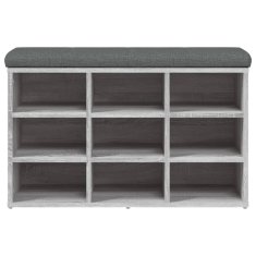 Vidaxl Klop za čevlje siva sonoma 82x32x50 cm inženirski les