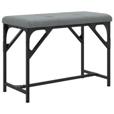 Vidaxl Jedilna klop svetlo siva 62x32x45 cm jeklo in blago