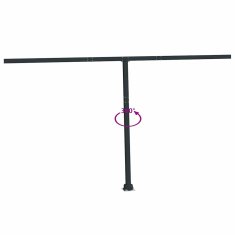Vidaxl Komplet stebričkov za tendo antraciten 450x245 cm železo