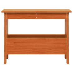 Vidaxl Klop za predsobo voščeno rjava 60x28x45 cm trdna borovina