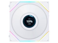 Lian Li Ventilator za ohišje UNI FAN TL LCD 120, ARGB, PWM, 120mm, 3 Pack + Controller, bel