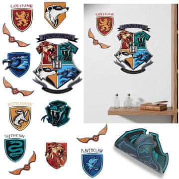 sarcia.eu Harry Potter Bradavičarka Hiše nalepke za stene, dekoracija sobe, nalepke za stene